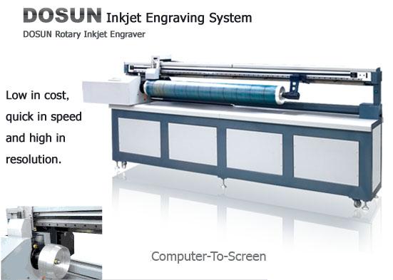 Machine de gravure rotatoire de jet d'encre de Digital, équipement de gravure de textile de haute précision 0